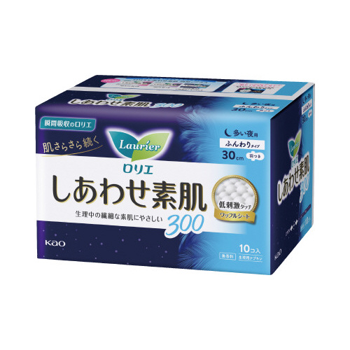 ロリエしあわせ素肌　多い夜用　３０センチ　羽つき画像
