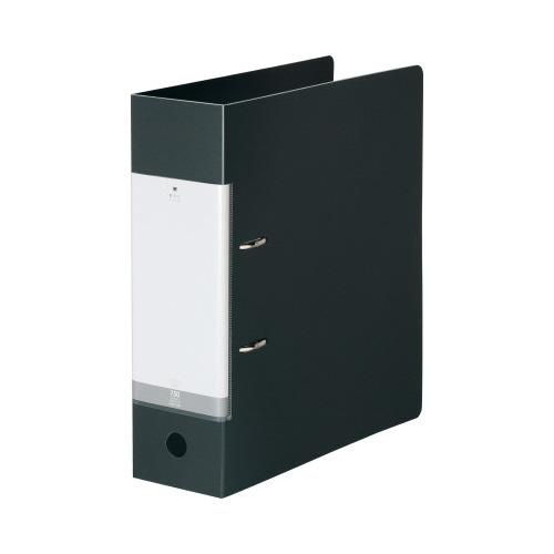 Ｄリング２穴ファイル　黒Ａ４縦背幅８８ｍｍ画像