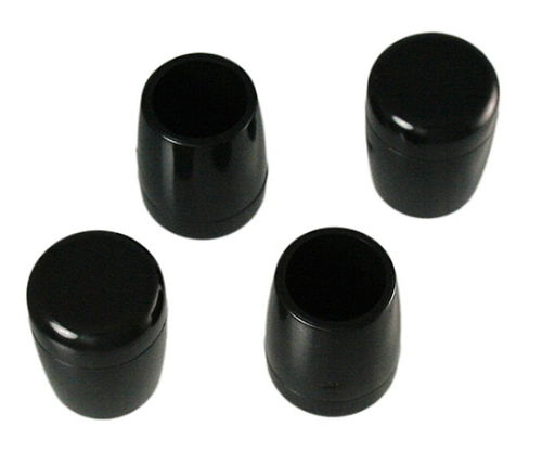 パイプ脚キャップ 内径15mm 高さ27mm 黒 1パック（4個入）画像