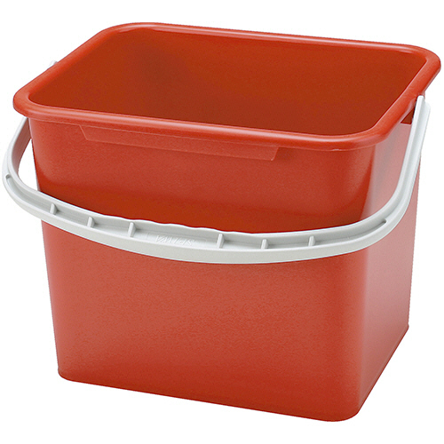 8Lﾊﾞｹﾂ PP 角型 赤 1個画像