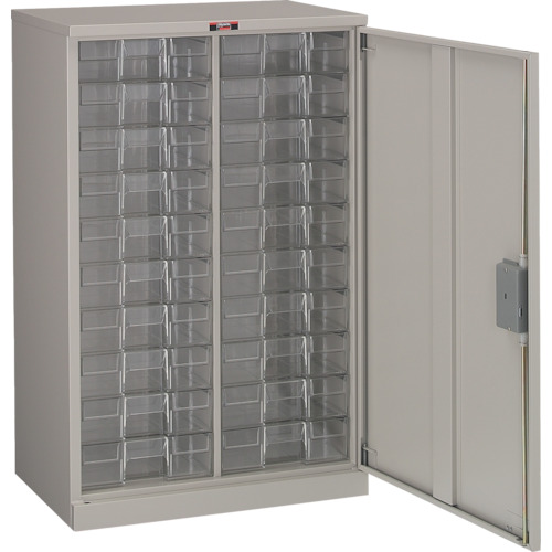 ｶﾀﾛｸﾞｹｰｽ 片開 深型2列10段 560×395×H880 ﾈｵｸﾞﾚｰ 1台画像