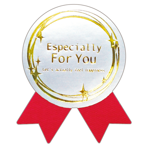 ｷﾞﾌﾄｼｰﾙ For You ｼﾙﾊﾞｰ円 直径32mm 1ﾊﾟｯｸ(100片:4片×25ｼｰﾄ)画像