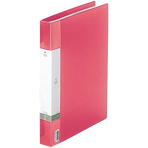 クリヤーブック交換式　赤　Ａ４縦背幅３５ｍｍ６冊画像