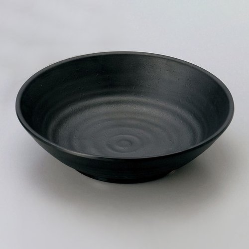 メラミン食器 M11-130 丸深皿(中) 黒 マイン