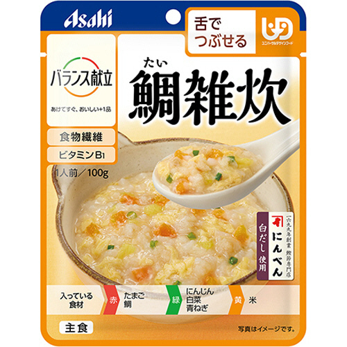 ﾊﾞﾗﾝｽ献立 鯛雑炊 100g 1ｾｯﾄ(24ﾊﾟｯｸ)画像