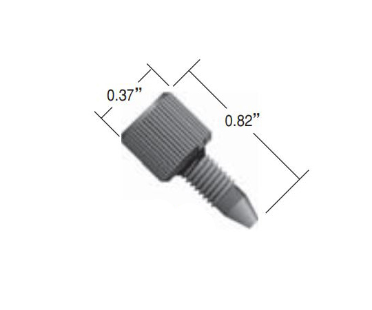 PK　One-Piece　Fitting,　Black,　10-32,　for　1/16"OD　tubing(10pk)画像