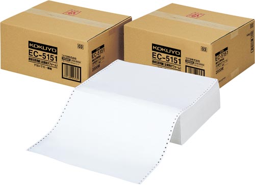 連続伝票用紙白紙　１５×１１　２０００枚×３画像