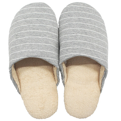 AG+安心ｽﾘｯﾊﾟ ｿﾌﾃｨ2 Lｻｲｽﾞ ｸﾞﾚｰ(ﾎﾞｰﾀﾞｰ) 1足画像