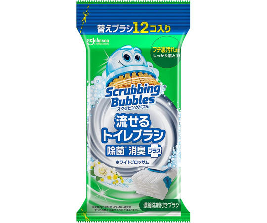 N スクラビングバブル 流セルトイレブラシ 除菌消臭プラス ホワイトブロッサム 替え 12個入画像