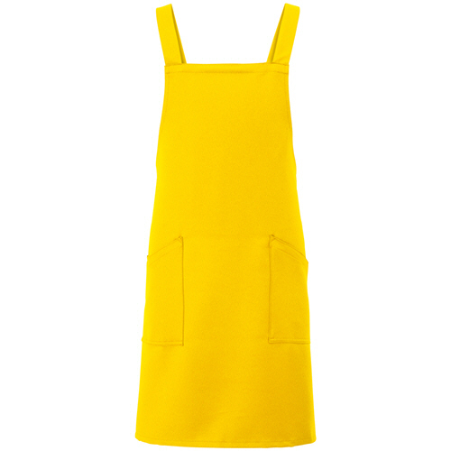 胸当てｴﾌﾟﾛﾝ ｽﾄﾚｯﾁｷﾞｬﾊﾞ ｲｴﾛｰ 1着画像