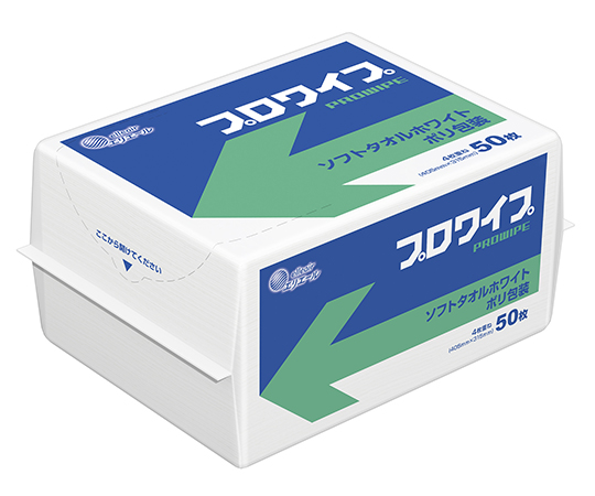 エリエール プロワイプ ソフトタオル ホワイトポリ包装 1箱（50枚×18袋入）画像
