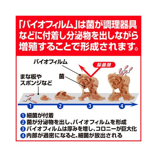 設備・機械用洗剤 バイオガード 除菌コート剤5L 花王 パッケージの背面が鮮明に見える状態、内容成分リストが記載されている