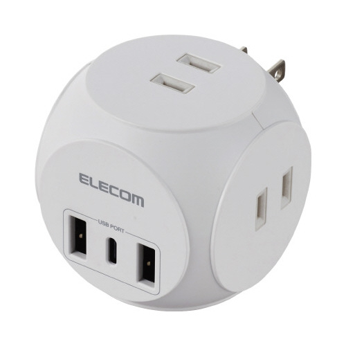 ＵＳＢタップ　球体　Ｃ×１＋Ａ×２　ＡＣ×３　ＥＣ画像