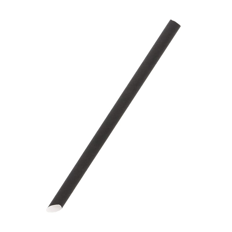 紙ストロー　１２ｍｍ　斜口　裸　黒画像