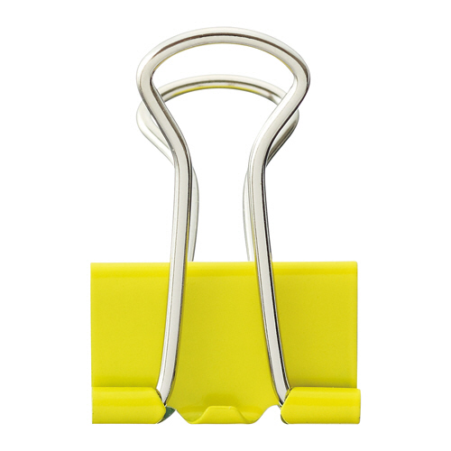 ﾀﾞﾌﾞﾙｸﾘｯﾌﾟ 小 口幅19mm ｲｴﾛｰ 1箱(10個)画像