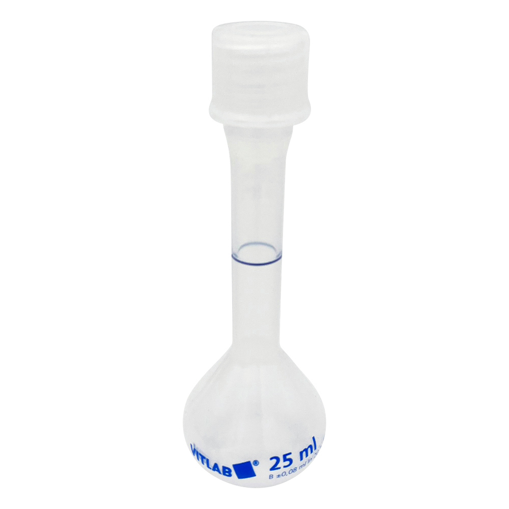 スクリューキャップ付きPPメスフラスコ 25mL