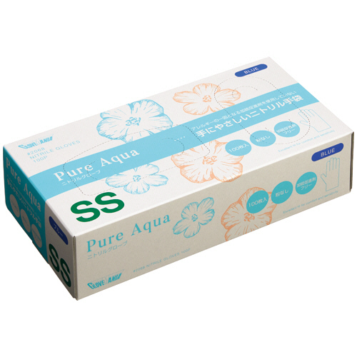 ﾆﾄﾘﾙｸﾞﾛｰﾌﾞ ﾋﾟｭｱｱｸｱ 粉なし SS ﾌﾞﾙｰ 1箱(100枚)画像