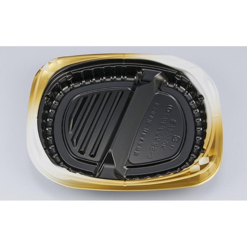 シーピー化成 弁当容器 CBFまろん8S-3 ゴルトBW 本体画像