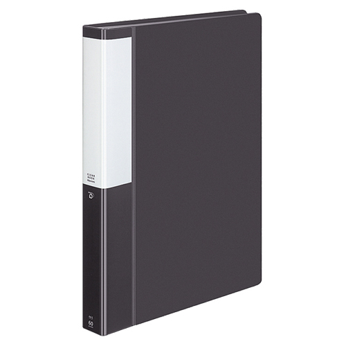 ｸﾘﾔｰﾌﾞｯｸ(POSITY) 固定式 A4ﾀﾃ 60ﾎﾟｹｯﾄ 背幅35mm ﾀﾞｰｸｸﾞﾚｰ 1冊画像