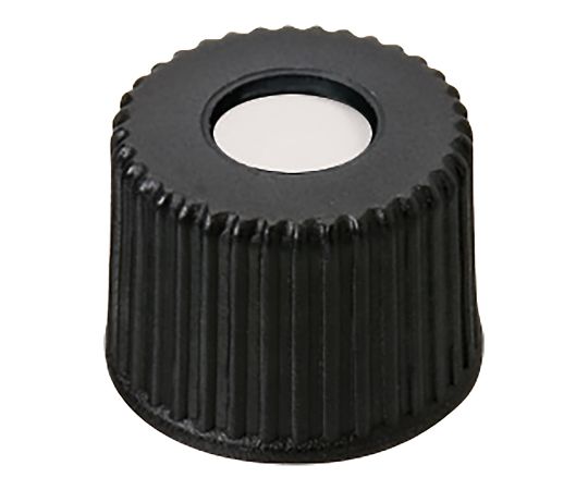 オートサンプラー用バイアル用 黒キャップ+セプタム（PTFE/シリコン） 100個入画像
