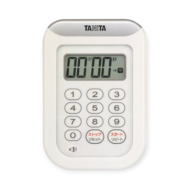 調理道具 タニタ TD-378-WH(ホワイト) 丸洗いタイマー100分計画像