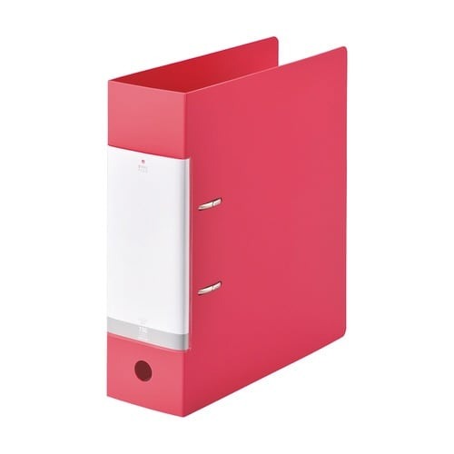 Ｄリング２穴ファイル　赤Ａ４縦背幅８８ｍｍ画像