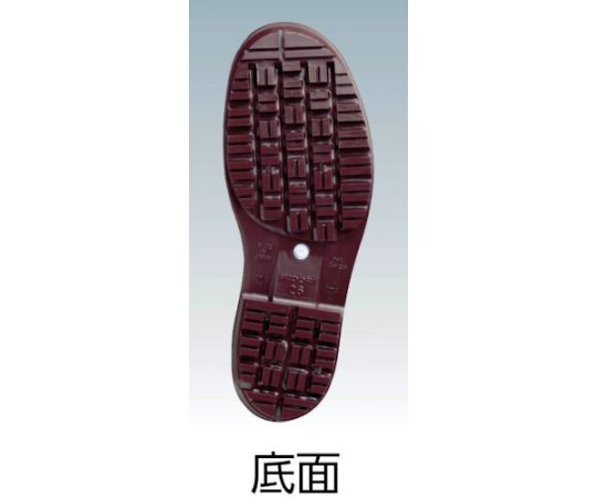 超耐滑長靴　ハイグリップ　26.5CM つま先がしっかりとした黒色の長靴が横から見える状態