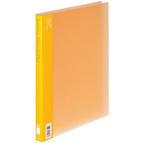 PPﾚﾀｰﾌｧｲﾙ(ｴｰﾙ) A4ﾀﾃ 120枚収容 背幅18mm ｵﾚﾝｼﾞ 1冊画像