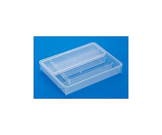 315x237x56mm 整理用トレー(2段/ポリプロピレン) 整然とした2段の収納トレーが上から俯瞰された様子