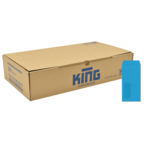 窓明No.38 長3 口のり無 85g 〒枠無 ｾﾝﾀｰ貼 ﾗｲﾄﾌﾞﾙｰ 1ｹｰｽ(1000枚)画像