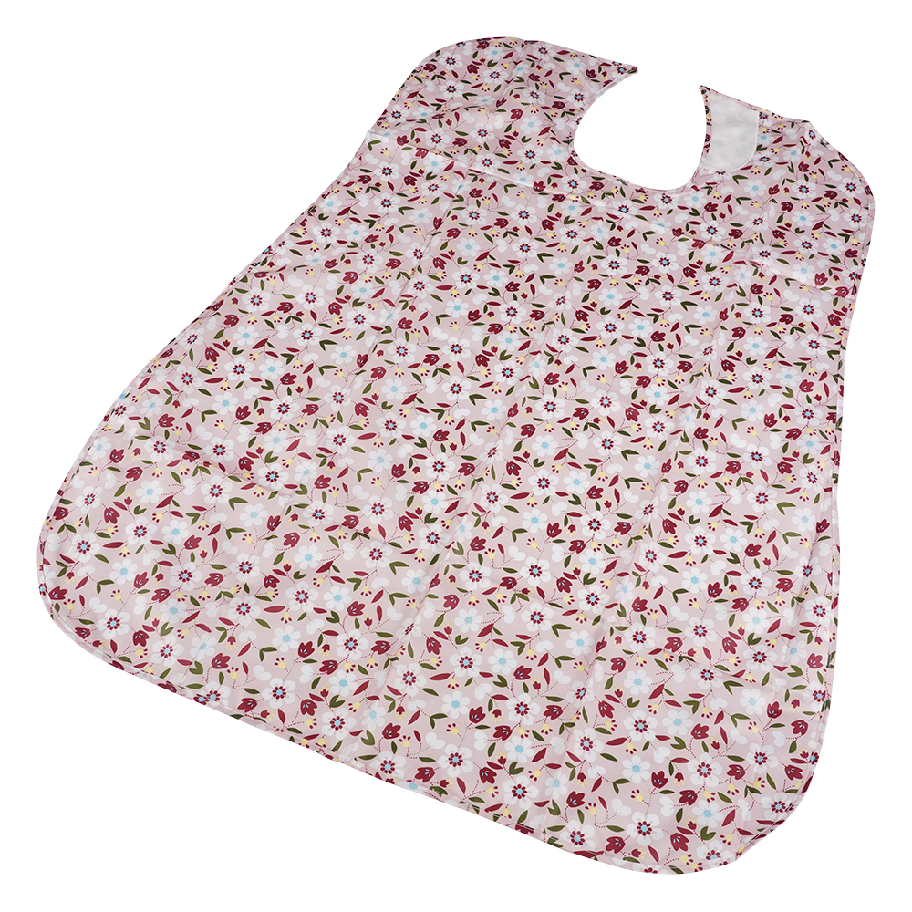 さわやか食事用エプロン 花びら ピンク画像