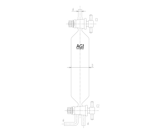 ガス採取管 PTFE コック画像