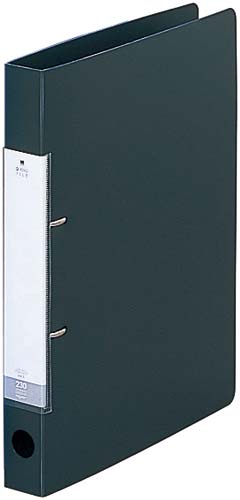 Ｄリング２穴ファイル　黒Ａ４縦背幅３４ｍｍ