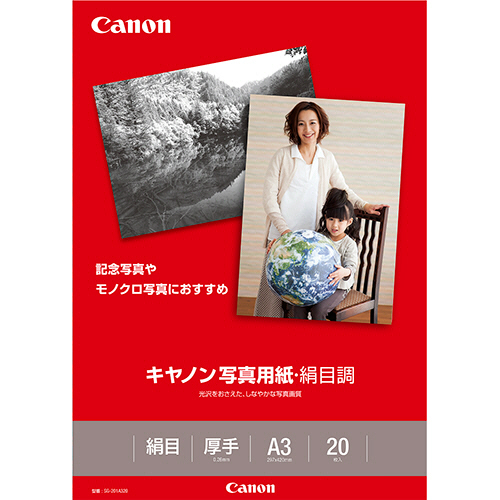 写真用紙･絹目調 印画紙ﾀｲﾌﾟ SG-201A320 A3 1冊(20枚)画像