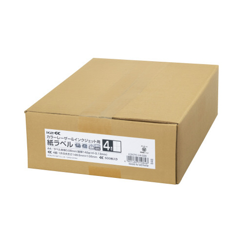 紙ラベル＜Ｋ２＞　Ａ４　４面　５００枚画像
