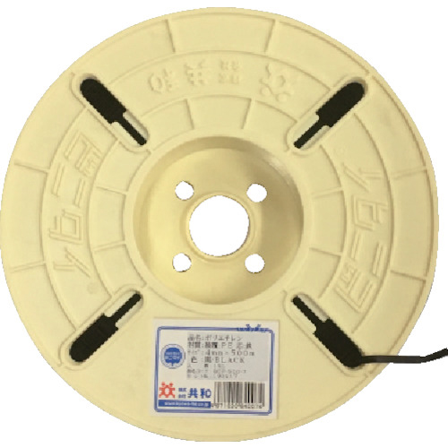 ﾋﾞﾆﾀｲ ﾎﾟﾘｴﾁﾚﾝ ﾘｰﾙ巻 4mm×500M 黒 1巻