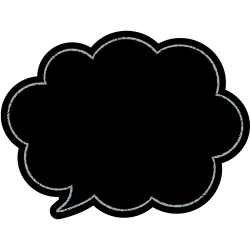 手書きPOP用ｶｰﾄﾞ 吹出し型 ﾌﾞﾗｯｸ 1ﾊﾟｯｸ(10枚)画像