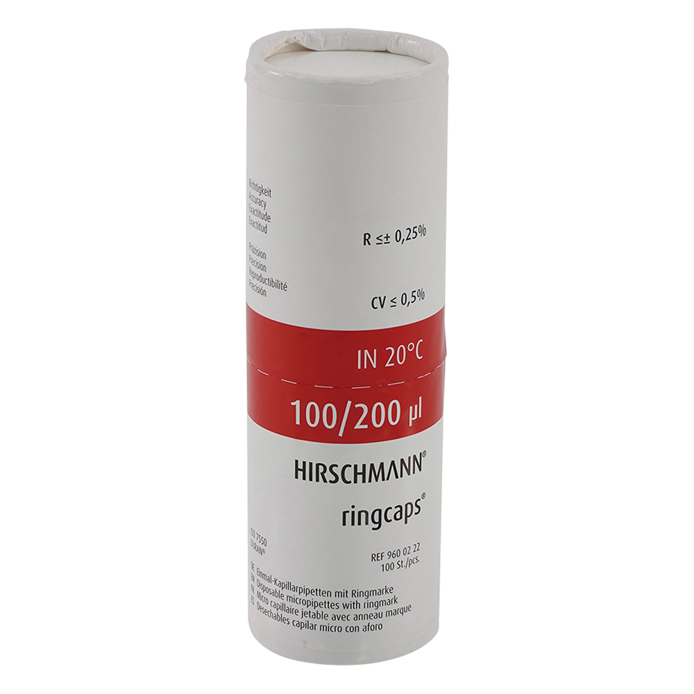 EMマイスターリングキャップス 200μL 1／2目盛 100本入り画像