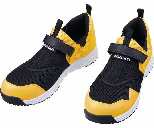 Sシューズ　スリッポン　ブラック×イエロー　25.0cm画像