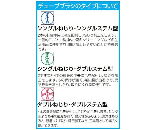 11.1x200mm チューブブラシ(真鍮製)