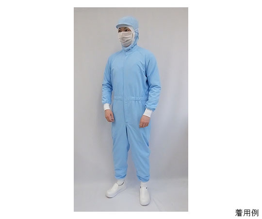 食品工場向け　続き服（青）　袖裾ダブルフライス仕様　5Lサイズ