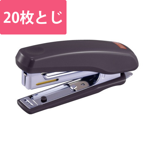 コンパクトホッチキス10号　ダークグレー画像