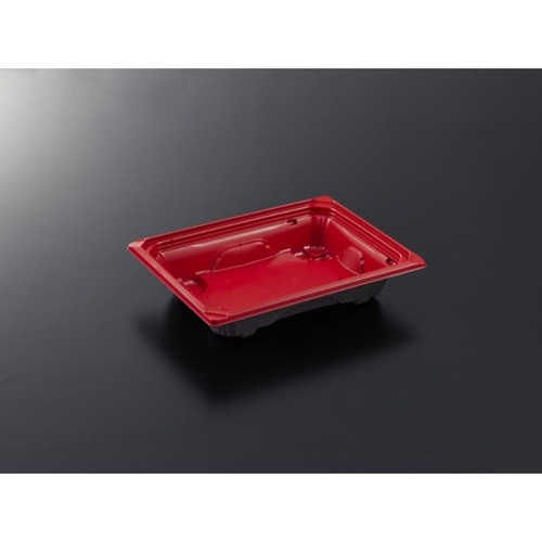 中央化学 どんぶり容器 CT 活膳 19-15 赤-BK 本体画像