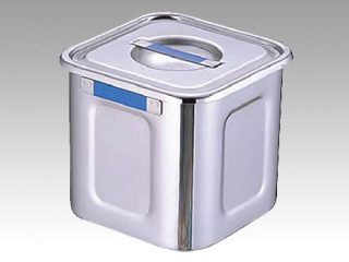 カラー角キッチンポット12cm 青画像