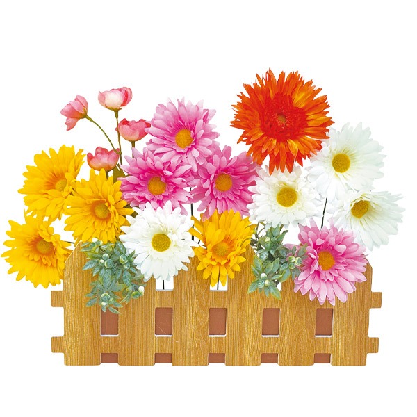 ガーベラ垣根アレンジ画像