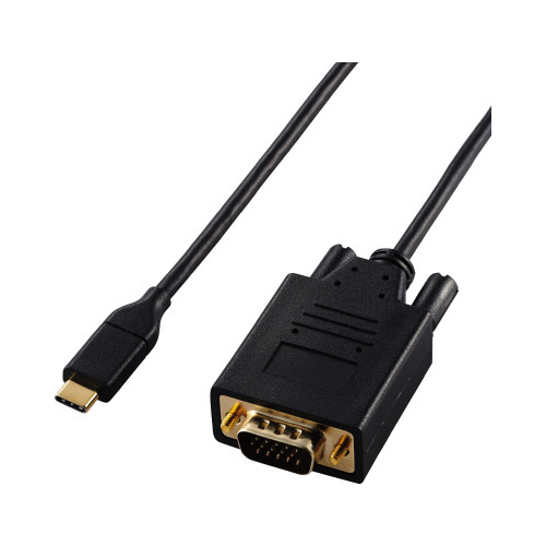 変換ケーブル　Type-C-VGA　1.0m　黒