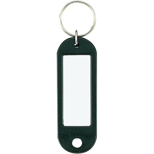 キーホルダー型名札　片面表示用　黒　１０個入画像