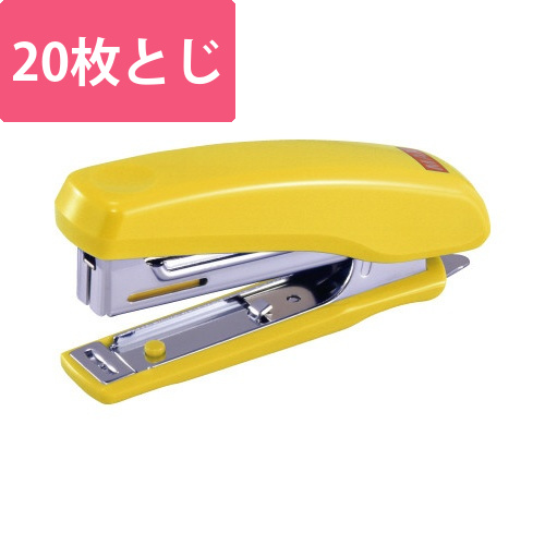 コンパクトホッチキス10号　イエロー画像