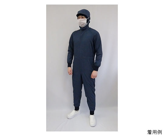 食品工場向け　続き服（紺）　袖裾ダブルフライス仕様　LLサイズ