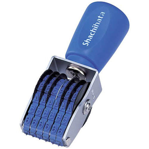 エルゴグリップ　回転ゴム印　欧文６連１号　ゴシック画像